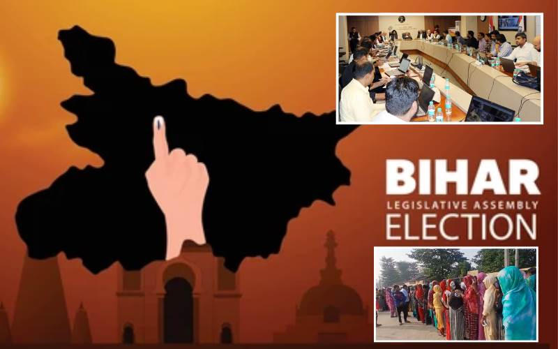 بہاراسمبلی انتخابات پرامن جاری، کتنے فیصد ریکارڈ کی گئی پولنگ